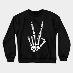 Peace Skeleton Hand Halloween Crewneck Sweatshirt